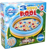 Wholesale - 51"BEACH BALL PRINT 3-RING KIDS POOL C/P 6, UPC: 810061295594